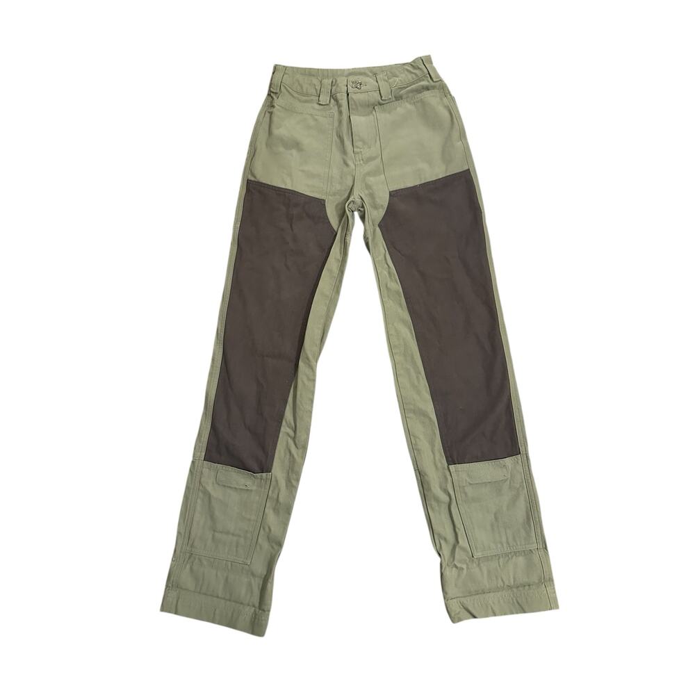 Men 33 28 Liquid Lagoon Green Slate Color Block Pants Utility Chino Cotton